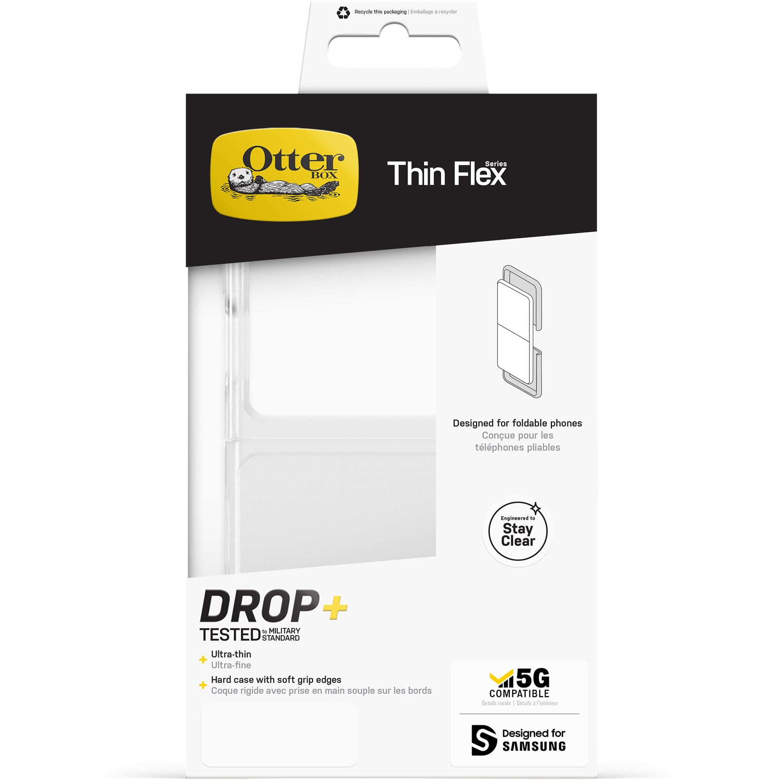 OTTERBOX THIN FLEX CASE FOR FOR SAMSUNG FLIP5 CLEAR NEW
