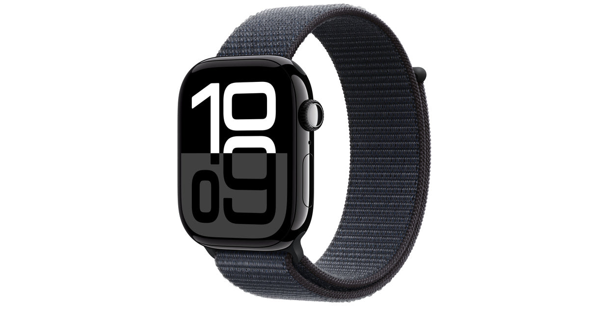APPLE WATCH SERIES 10 GPS + CELLULAR 46MM - JET BLACK ALUMINIUM CASE WITH INK SPORT LOOP GRADE1 - M/L