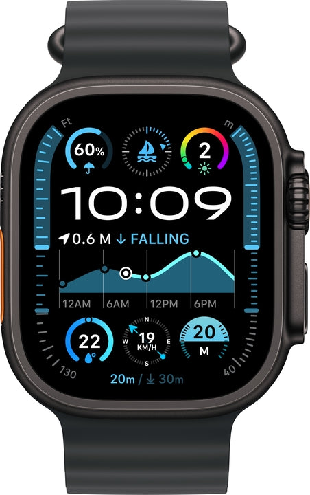 APPLE WATCH ULTRA 2 GPS + CELLULAR 49MM -BLACK TITANIUM CASE WITH BLACK OCEAN BAND - GRADE 1