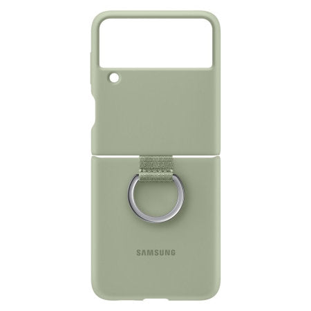 SAMSUNG ZFLIP3 SILICONE CASE WITH RING - OLIVE - NEW