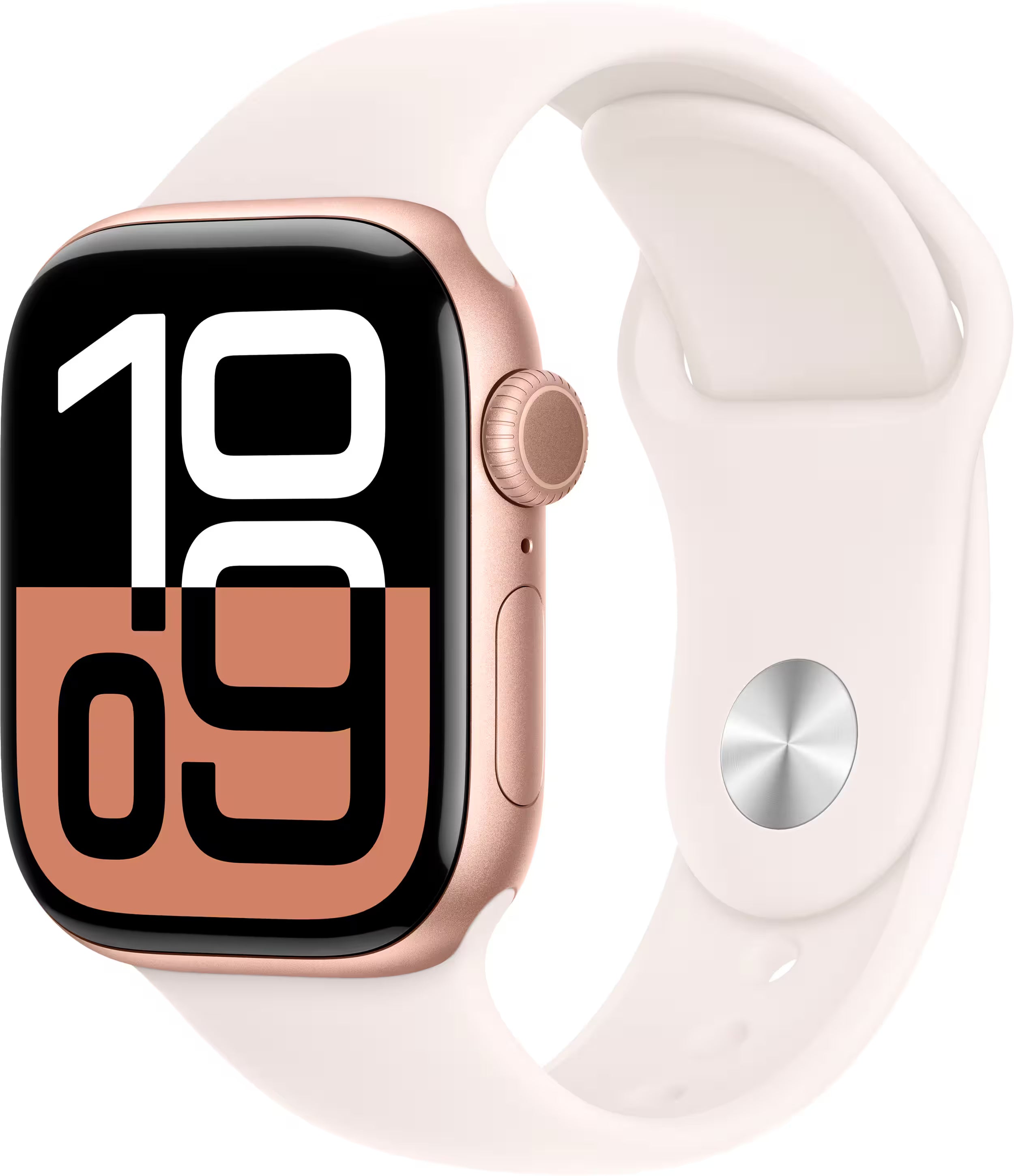 APPLE WATCH SERIES 10 GPS + CELL 42MM-ROSE GOLD ALUMINIUM CASE+LIGHT BLUSH SPORT BAND S/M - GRADE 1