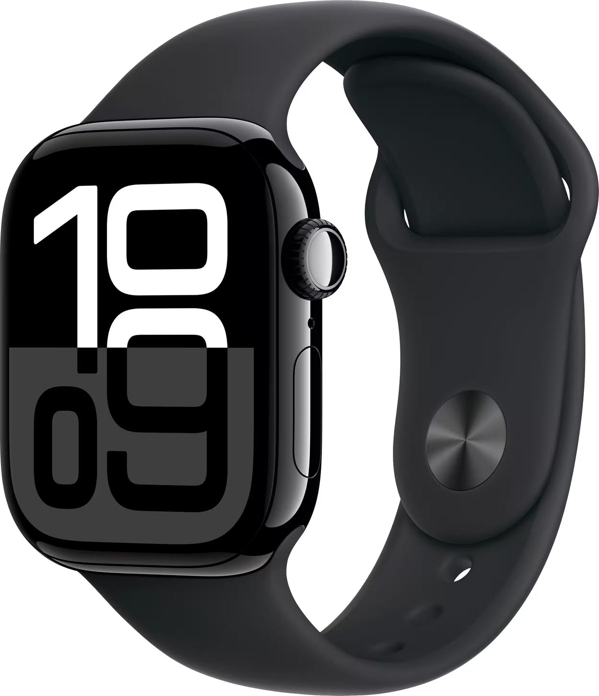 APPLE WATCH SERIES 10 GPS+CELLULAR 42MM-JET BLACK ALUMINIUM CASE WITH BLACK SPORT BAND-S/M - GRADE 1