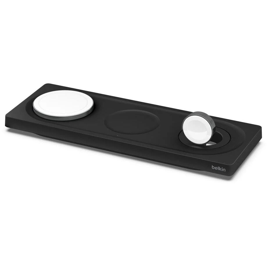3-IN-1 WIRELESS CHARGING PAD WITH MAGSAFE - BLACK - NEW