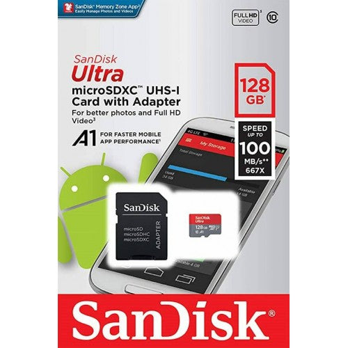 SanDisk Ultra MicroSDXC  A1 UHS-I 128GB - New