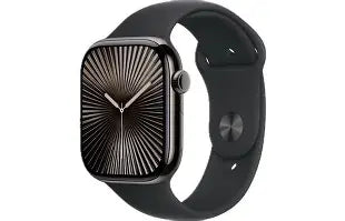 APPLE WATCH SERIES 10 GPS + CELLULAR 46MM - SLATE TITANIUM CASE WITH BLACK SPORT BAND - M/L - GRADE 1