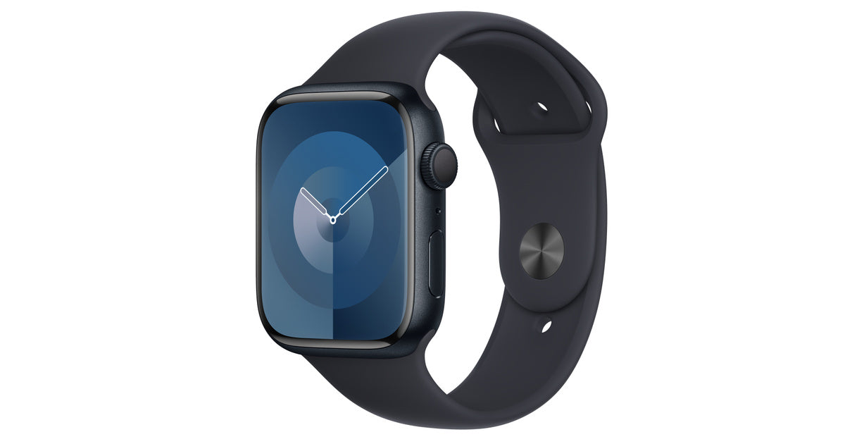 Apple Watch S9 GPS + CELL. 45MM - Midnight Alum. case w/Midnight Sport Band - M/L - Grade 2