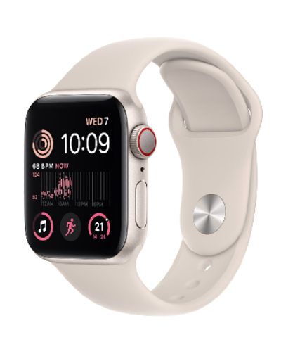 Apple Watch SE Gen 2 GPS+Cell. 40MM - Starlight Alum. case w/Starlight Sport Band - Grade 2