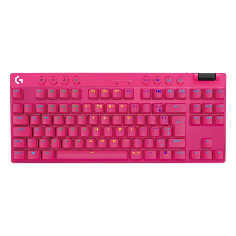 LOGITECH G PRO X TKL LIGHTSPEED GAMING KEYBOARD - MAGENTA - NEW