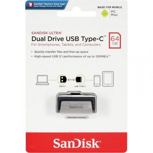 SanDisk Ultra Dual Drive USB Type-C 64GB - New